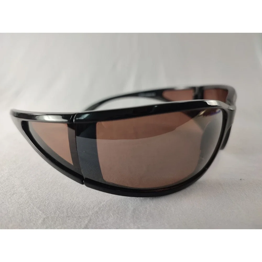 RARE Maui Jim Offshore MJ-444-02 Gloss Black HCL Bronze Polarized NEAR MINT‎